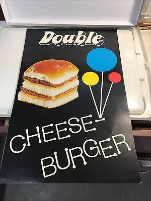 Vintage White Castle Restaurant 14”x22” Advertising Poster Double Cheeseburger • $45