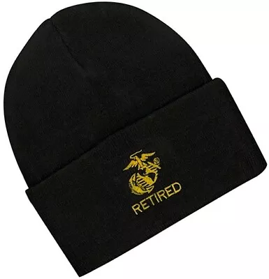 Marine Corps Watch Cap RETIRED W EGA Beanie Embroidered Black United States USMC • $16.97