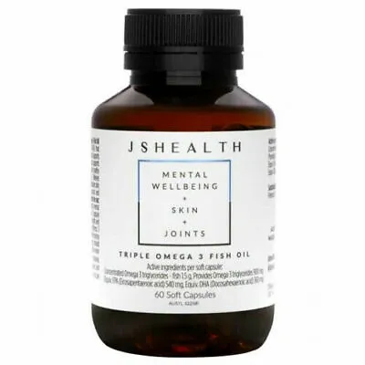 Js Health Triple Omega 3 Fish Oil 60c - Mental Wellbeing + Skin + Joints • $43.85