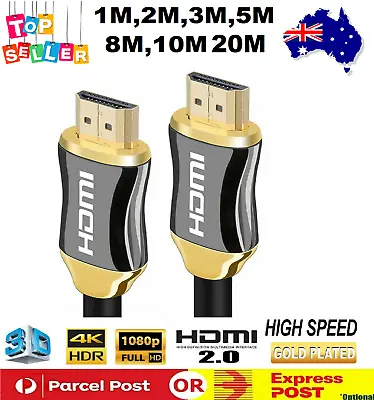 High Speed Premium Gold Plated HDMI Cable V2.0 4K Ultra HD 3D Audio TV 1m 20m • $8.99