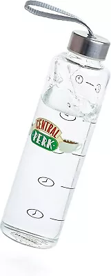 £4.95 • Buy Paladone Friends TV Show Glass Water Bottle With Time Markers & Hand Strap 590ml