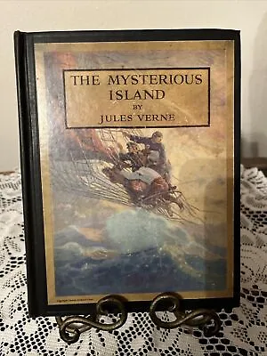 Mysterious Island-HC-Jules Verne-NC Wyeth Illustration 1920/37-Scribners • $27.30