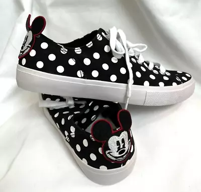 Torrid ~ Disney Mickey Mouse Black/White Polka Dot Sneaker Tennis Shoes ~ 9.5 W • $24.95