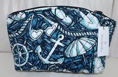 VERA BRADLEY Large Grand Travel Cosmetic Case Shore Enough Anchor - Exact  NWT • $29.95