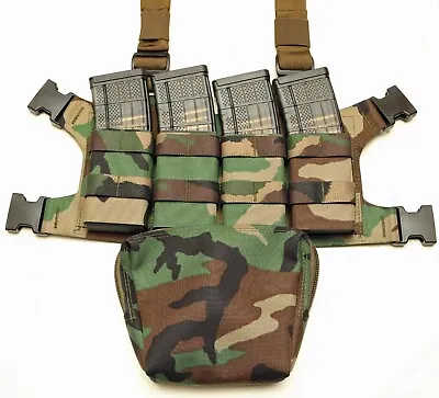 ESSTAC 5.56 Quad Hinged Piggy Chest Rig & Hinged Tapered Dangler GP Pouch - NEW • $174.95