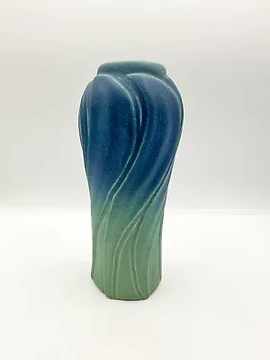 Early Van Briggle Pottery Leaves Blue & Green Vase #824 Vintage Arts & Crafts • $250