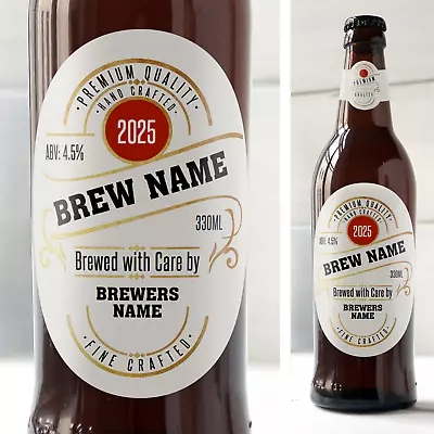 Aumsville PERSONALISED HOMEBREW HOME BREW BOTTLE BEER CIDER LABELS • £3.50