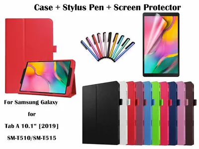 Folding Flip PU Leather Case For Samsung Galaxy Tab A 10.1  [2019] T510/T515 • $5.85