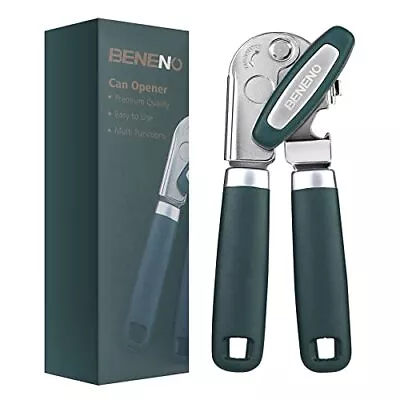 Manual Can Opener With Magnet Sharp Blade & Effort-Saving Knob Green Handheld • $25.16