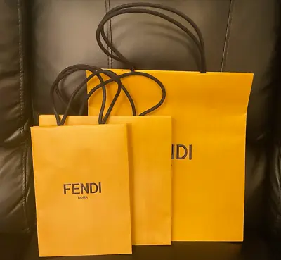 £10 • Buy Fendi Yellow Shopping/Carrier/Gift Bag - New - S/M/L Sizes Available!