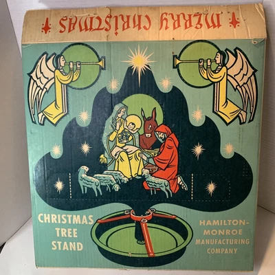 $20 • Buy Vintage Christmas Tree Stand In Original Box Hamilton Monroe Mfg. No. 20 Used