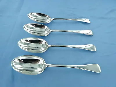 An Antique Set Of Four Sterling Silver Old English Soup Spoons. London 1897. • £280