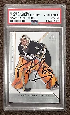 MARC - ANDRE FLEURY Signed 2007 Upper Deck SP Authentic PSA Penguins • $79.99