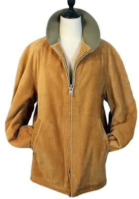 Vintage 1970's Mens Size L McGregor Tan Corduroy Yellowstone Outdoor Jacket Coat • $183.20