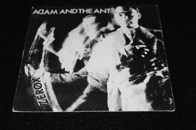 Adam And The Ants. Zerox 7inch. Whip My Valise. PIC SLEAVE 1979 • £5.50