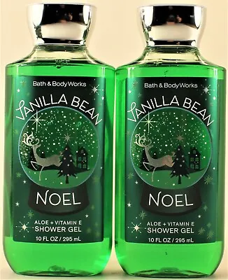 QTY 2 - Bath & Body Works VANILLA BEAN NOEL Body Wash Shower Gel Shampoo 10oz • $21.97