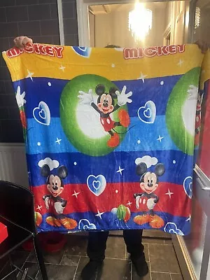 Mickey Mouse Super Soft King Size Warm Cosy Throw Blanket • £18