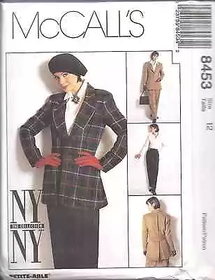 8453 UNCUT McCalls SEWING Pattern Misses Lined Jacket Shirt Pants NY Collection • $4.89