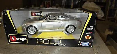 1/18 Scale Diecast Bburago Lexus Sc 430 Gold Collezione Silver Metal 2 Door  • $65