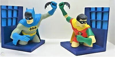 DC Comics Warner BROS BATMAN & ROBIN SILVER AGE~BRAVE BOLD BOOKENDS Statue Bust • $336.29