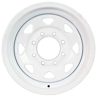 Equipment Trailer Rim Wheel 16 In. 16X6 8 Hole Bolt Lug White Spoke Rim Only • $81.97