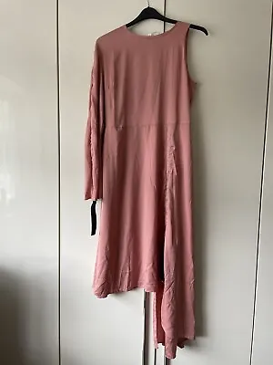 £9.99 • Buy Pink Asymmetrical One Sleeve ASOS Dress Size 12 BNWT