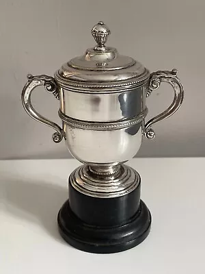 Vintage Silver Plate Shooting Trophy On Stand Dated 1939 • $25.27
