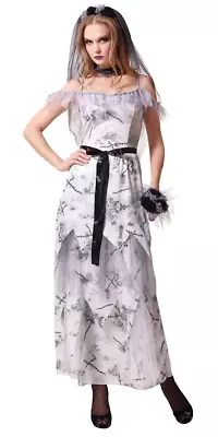 Ladies Zombie Corpse Bride Costume - Halloween Fancy Dress • £19.99