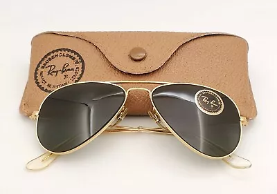 $209.99 • Buy  Vintage B&L Ray Ban Bausch & Lomb G15 Gray 52mm Gold Aviator W/Case