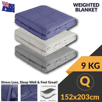 Weighted Calming Blanket Kids Adult 9KG 7KG 6KG 4.5KG Gravity Deep Relax Sleepin • $89