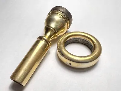 Mouthpiece For Trombone Giardinelli New 1G GP Wide Pipe Old Stamp Golden Color • $445