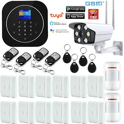 T94 WiFi GSM APP Wireless Tuya Kits Home Security Alarm System+Outdoor IP Camera • $156.74