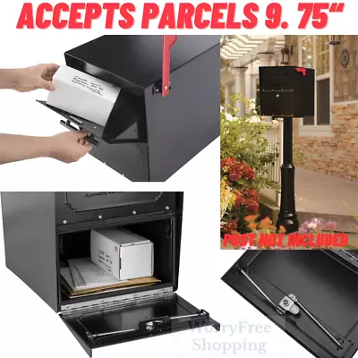 Locking High Security Mailbox Post Mount Anti Theft Heavy Duty Home House Box • $198.33