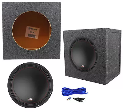 MTX 3510-04 10  500 Watt SVC 4-ohm Car Audio Subwoofer+Sealed Sub Box Enclosure • $107.90