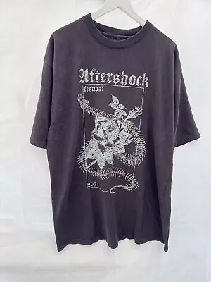Aftershock Music Festival 2021 Concert Heavyweight Oversized Space Zebra T-shirt • $24.99