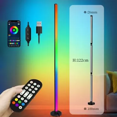 RGB Colour Changing LED Floor Light Minimalist Mood Lamp Corner Stand 1.2m Tall • £7.99