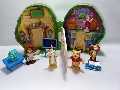 Vintage Winnie The Pooh MR SANDERS Treehouse Folding Playset With Figures 1992 • $24.99