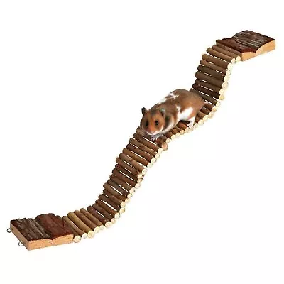 £7.87 • Buy Trixie Natural Living Suspension Bridge 55cm - Hamsters Wooden Ladder Decoration
