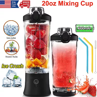 600ml Portable Personal Smoothie Mixer，Usb Rechargeable Mini Blender Juicer Cup • $26.99