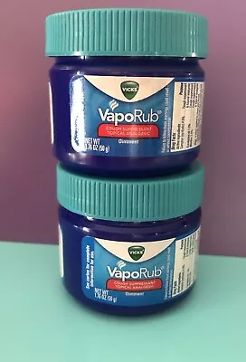 2 Pack Vicks VapoRub Ointment 1.76 Oz Each -▪︎ FAST SHIPPING▪︎ • $10