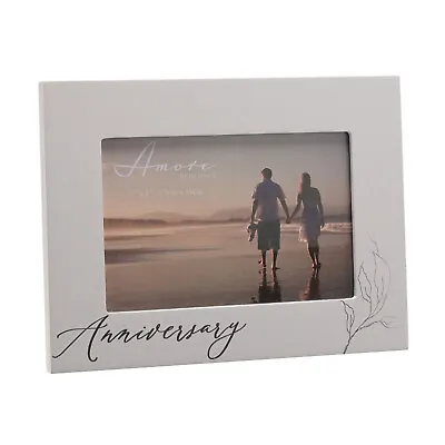 Anniversary Photo Frame Couples Wooden 6x4 Landscape Romantic Love Gift Idea • £12.49
