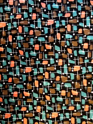 1 Yd Retro 1950's Mid Century Modern Design 100% Cotton J Rothermel Oop 2002 • $12.95