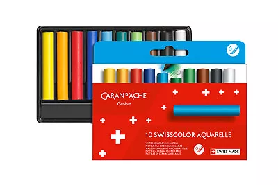 Caran D’Ache Swisscolor 10 Assorted Pastels (Box) Water-Soluble • £9.40