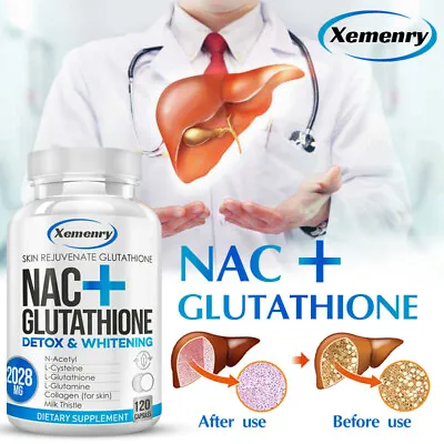 NAC+ Glutathione -Supports Liver & Respiratory Health Anti-aging - Antioxidants • $7.70