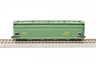 N Scale 4-Bay Covered Hopper Chicago North Western CNW 172349 • $8.89