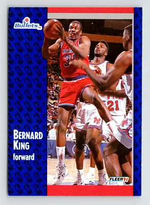 1991 Fleer Card #208 Bernard King Hall Of Fame Washington Bullets • $3.83