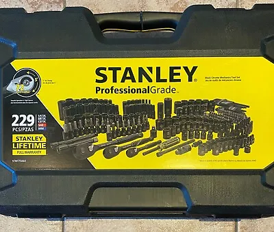 STANLEY Professional Grade Black Chrome Socket Set 229 Pieces BRAND NEW • $220