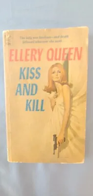 Kiss And Kill By Ellery Queen 1969 Dell PB -VG Nice McGinnis Cover • $5