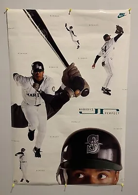 Ken Griffey JR. Poster Nobody's Perfect Seattle Mariners 94 NIKE AUTHENTIC 35x23 • $250