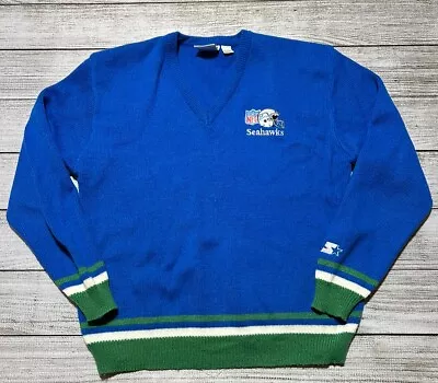 Vtg Seattle Seahawks Starter Sweater Men Size XL Nfl 80s 90s • $71.99